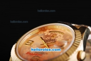 Rolex Day-Date II Automatic Movement Full Gold with Rose Gold Dial