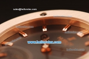 Hublot Classic Fusion Swiss ETA 2824 Automatic Rose Gold Case with Brown Dial and Black Leather Strap-1:1 Original