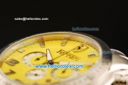 Ferrari Chronograph Quartz Movement Full Steel with Yellow Dial