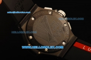 Hublot Big Bang Luna Rossa Chronograph Miyota Quartz Movement PVD Case with Black Dial and Rubber Strap