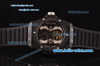 Hublot Tourbillon Vendome Limited Edition ST25 Automatic PVD Case with White Dial and Black Rubber Strap