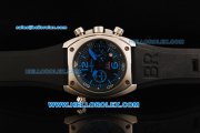 Bell & Ross BR 02-94 Chronograph Quartz Movement Steel Case with Black Dial and Blue Markers Bell & Ross BR 02-94 Chronograph Quartz Movement Steel Case with Black Dial and Blue Markers