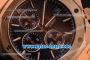 Audemars Piguet Royal Oak Chronograph Miyota OS10 Quartz Rose Gold Case with Blue Dial and Rose Gold Bracelet