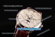 Jaeger-LECoultre Master Perpetual Calendar Asia Automatic Steel Case with White Dial and Stick Markers