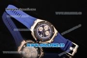 Audemars Piguet Royal Oak Offshore Chrono Clone AP Calibre 3126 Automatic Steel Case with Blue Dial Stick Markers and PVD Bezel (EF)