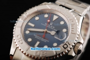 Rolex Yacht-Master Swiss ETA 2836 Automatic Movement Silver Case with Red Second Hand and SS Strap