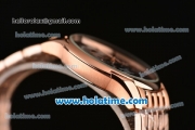 Omega De Ville Co-Axial Chronograph VK Quartz Movement Rose Gold Case and Strap with Blue Dial