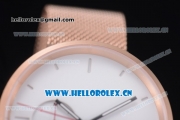 Greyhours Essential Miyota Quartz Rose Gold Case/Bracelet with White Dial and Stick Markers