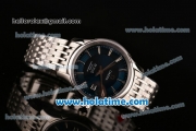 Omega De Ville Hour Vision Swiss ETA 2836 Automatic Steel Case and Strap with Blue Dial