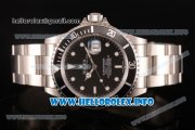 Rolex Submariner Swiss ETA 2836 Automatic Steel Case/Bracelet with White Dot Markers and Black Dial (BP)