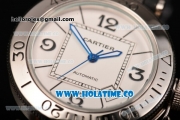 Cartier Pasha Seatimer Swiss ETA 2824 Automatic Steel Case with White Dial