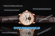 Jaeger-LECoultre Master Asia Automatic Rose Gold Case with White Dial and Stick/Arabic Numeral Markers