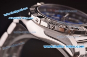 Breitling Chronomat B01 GMT Swiss Valjoux 7750 Automatic Steel Case/Strap with Blue Dial and Diamond Bezel