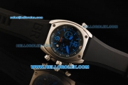 Bell & Ross BR 02-94 Chronograph Quartz Movement Steel Case with Black Dial and Blue Markers