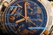 Breitling Chronomat B01 Chronograph Swiss Valjoux 7750 Automatic Movement Full Steel with Blue Dial and Rose Gold Markers