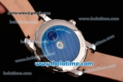Ulysse Nardin Freak Automatic Steel/Diamond Case with White Dial and Brown Leather Strap (EF)