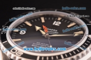 Omega Seamaster Planet Ocean Swiss ETA 2836 Automatic Steel Case with Black Dial and Black Rubber Strap