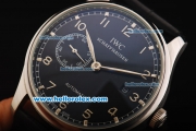 IWC Schaffhausen Automaitc Movement Steel Case with Black Dial and Arabic Numeral Markers