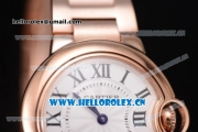 Cartier Ballon Bleu Medium Miyota OS2035 Quartz Rose Gold Case/Bracelet with White Dial and Roman Numeral Markers