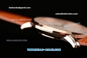 Ulysse Nardin Classico Miyota OS2035 Quartz Rose Gold Case with Stick Markers White Dial and Orange Leather Strap