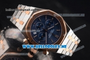 Audemars Piguet Royal Oak Miyota Quartz Two Tone Case/Bracelet with Blue Dial and Stick Markers