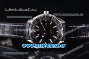 Omega Seamaster Planet Ocean Clone 8900 Automatic Steel Case with Black Dial Black Leather Strap and Stick/Arabic Numeral Markers (EF) Omega Seamaster Planet Ocean Clone 8900 Automatic Steel Case with Black Dial Black Leather Strap and Stick/Arabic Numeral Markers (EF)