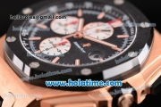 Audemars Piguet Royal Oak Offshore Chrono Swiss Valjoux 7750 Automatic Rose Gold Case with Stick Markers and PVD Bezel - 1:1 Best Edition (NOOB)