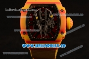 Richard Mille RM027-03 Miyota 9015 Automatic PVD Case with Black Dial and Yellow Nylon Strap