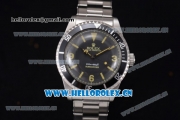 Rolex Submariner Vintage 1950's Asia 2813 Automatic Stainless Steel Case/Bracelet with Black Dial and Stick/Arabia Numeral Markers