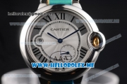 Cartier Ballon Bleu De Large Asia 2813 Automatic Two Tone Case/Bracelet with Silver Dial and Roman Numeral Markers