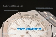 Audemars Piguet Royal Oak 41MM Asia Automatic Full Steel with Stick Markers and White Dial