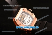 Richard Mille RM005 FM Asia Automatic Rose Gold Case with Skeleton Dial and Red Inner Bezel