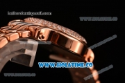 Chopard Happy Sport Swiss ETA Quartz Movement Full Rose Gold with Diamond Bezel and White MOP Dial