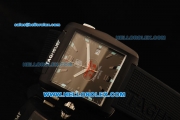 Tag Heuer Swiss Quartz Movement PVD Case with Black Dial and Black Rubber Strap