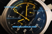 Ferrari California Chronograph Miyota Quartz Movement Steel Case with Arabic Numeral Markers and Black Leather Strap