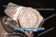 Audemars Piguet Royal Oak Chronograph Miyota OS10 Quartz Steel Case with White Dial and Steel Bracelet