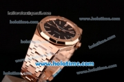 Audemars Piguet Royal Oak 41 Swiss ETA 2824 Automatic Full Rose Gold with Black Dial and Stick Markers - 1:1 Original (Z)