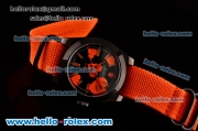 Rolex Milgauss "I lover you" Bamford Editon Orange Asia 2813 Automatic PVD Case Orange Nylon Strap with Black Dial Orange Stick Markers