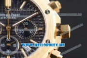 Audemars Piguet Royal Oak Miyota Quartz Yellow Gold Case/Bracelet with Black Dial and Stick Markers