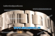 Cartier Ballon Bleu De Chrono Swiss Valjoux 7750 Automatic Two Tone Case with White Dial and Two Tone Bracelet - (H)