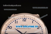 IWC Portugieser Asia 2813 Automatic Full Steel with White Dial and Blue Arabic Numeral Markers