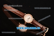 Patek Philippe Calatrava Miyota Quartz Rose Gold Case with White Dial and Black Roman Numeral Markers