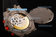 Audemars Piguet Royal Oak Offshore Swiss Valjoux 7750 Automatic Movement Titanium Case with White Arabic Numerals and Red Subdials