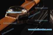 Panerai Luminor Marina PAM177 Swiss ETA 6497 Manual Winding Titanium Case with Black Dial and Dark Orange Leather Strap