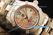 Tag Heuer Aquaracer Swiss Quartz Movement Full Steel with Pink MOP Dial and White Markers