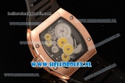 Richard Mille RM 018 Tourbillon Hommage a Boucheron Rose Gold Case with Skeleton Dial and 9015 Auto Black Rubber Strap