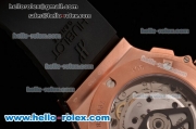 Hublot Big Bang Chrono Clone HUB4100 Automatic Rose Gold Case with Black Rubber Strap Black Dial