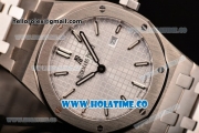 Audemars Piguet Royal Oak 33MM Miyota Quartz Steel Case/Bracelet with Stick Markers and White Dial (EF)