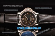 Panerai Luminor Marina 8 Days Acciaio PAM 510 Asia 6497 Manual Winding Steel Case with Stick/Arabic Numeral Markers and Black Dial