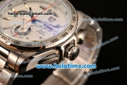 Tag Heuer Grand Carrera Calibre 36 Chrono Miyota Quartz Full Steel with White Dial and Silver Markers